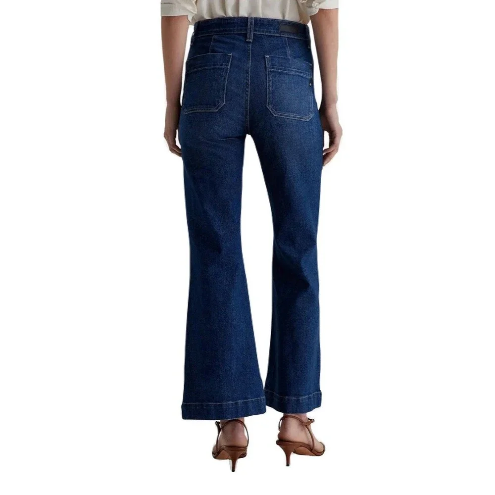 NEW AG Jeans Womens Size 29 Bonnie Mid Rise Cropped Bootcut Dark Wash Jeans $235